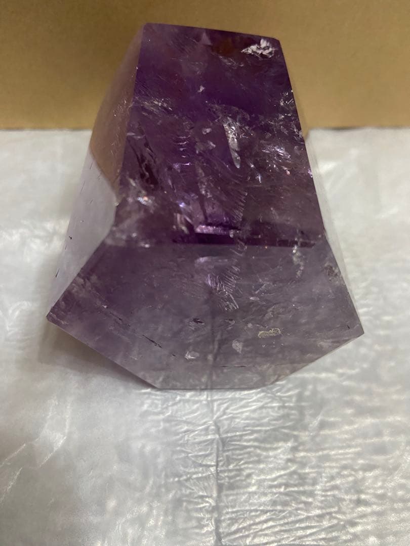 水晶ポイント　アメジスト　天然石　六角柱