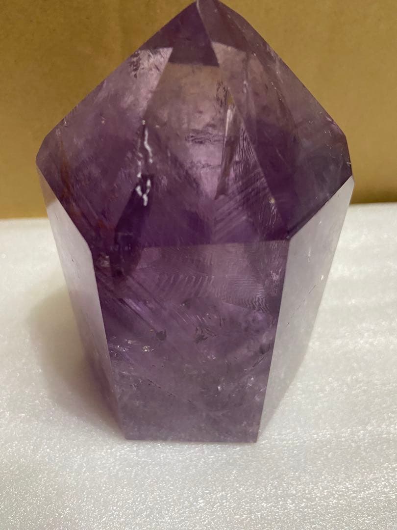 水晶ポイント　アメジスト　天然石　六角柱