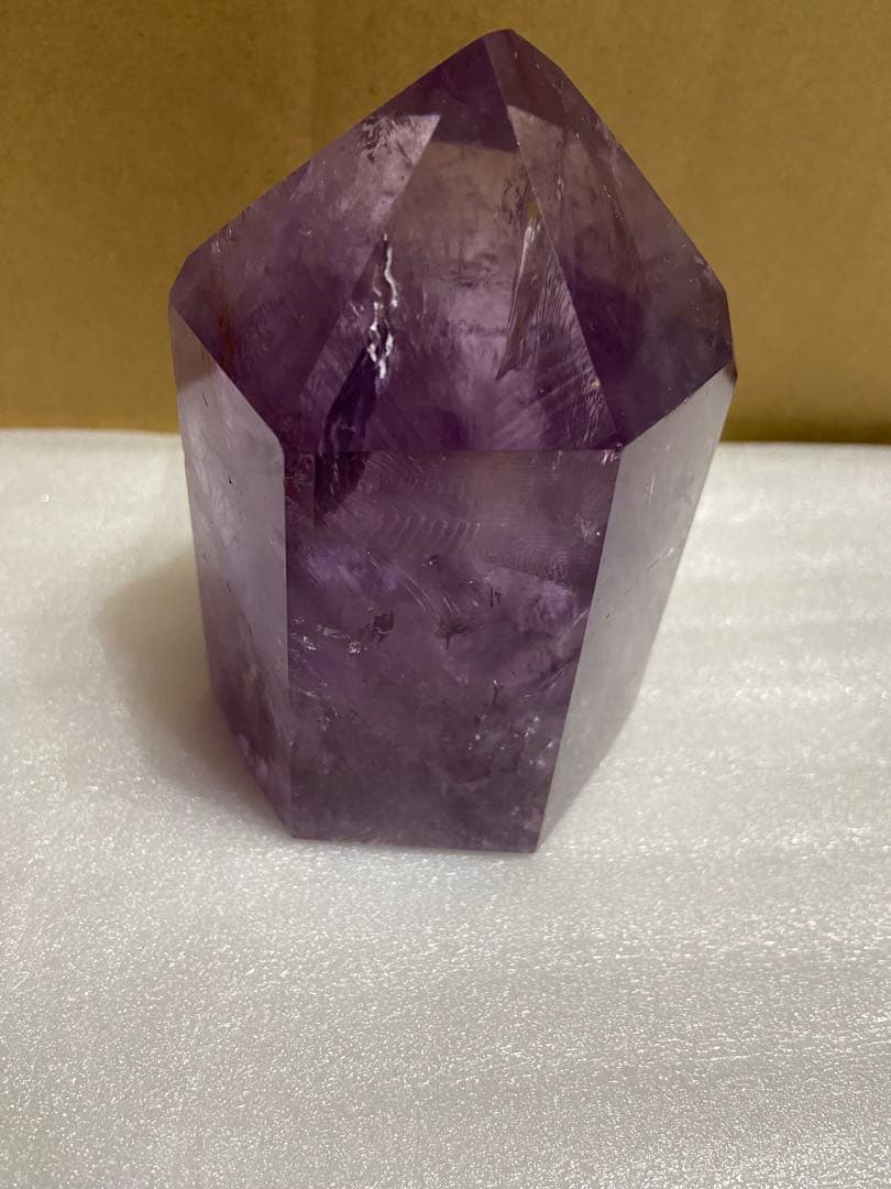 水晶ポイント　アメジスト　天然石　六角柱