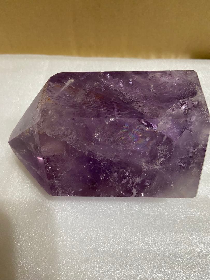 水晶ポイント　アメジスト　天然石　六角柱