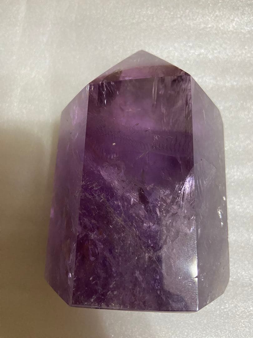 水晶ポイント　アメジスト　天然石　六角柱