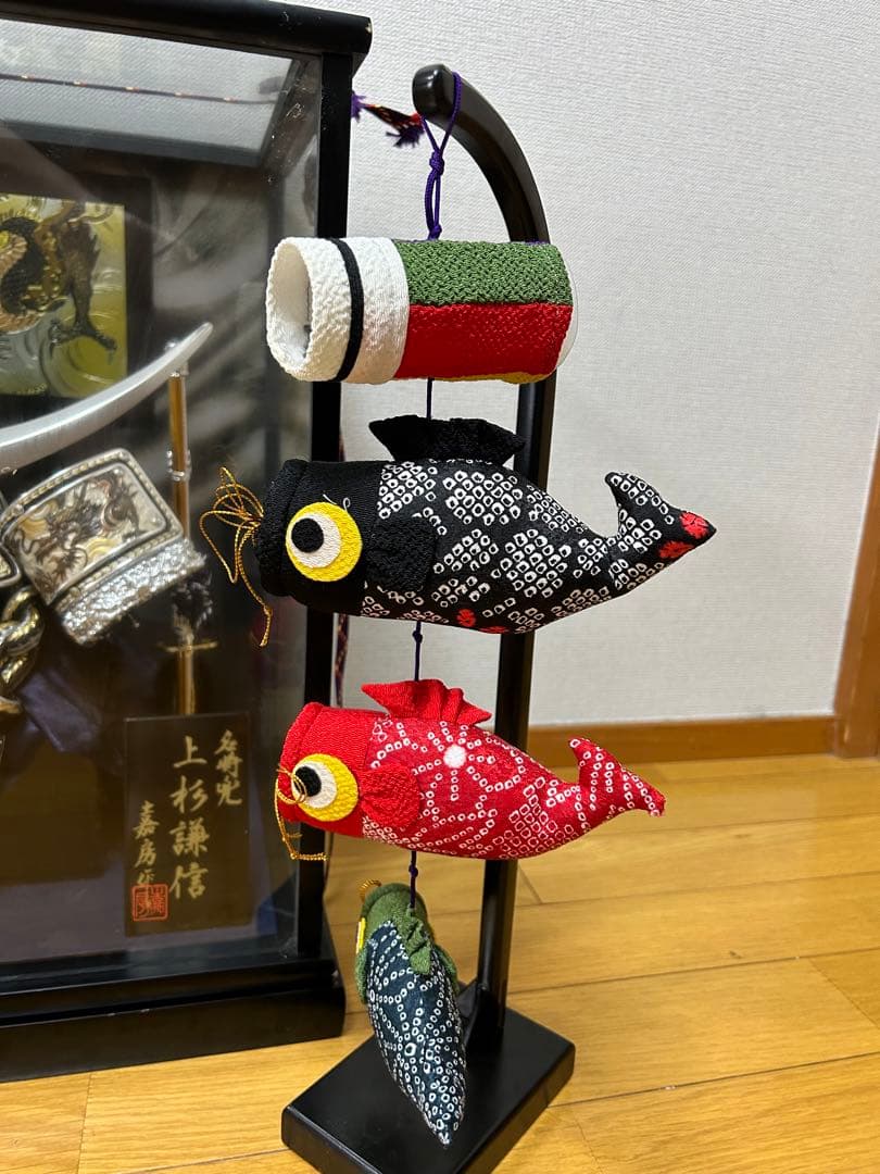 ５月人形　上杉謙信　カブト&鯉のぼり(直接取引の場合大特価‼️)