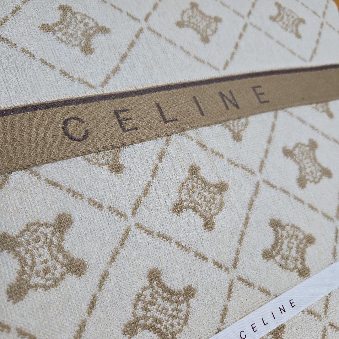 新品　CELINE　cl2510　タオルケット　ベージュ　トリオンフ　マカダム