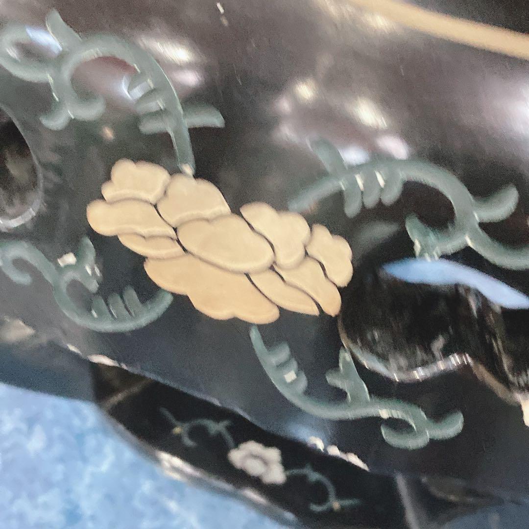 中国美術 サイドテーブル 木製 ブラック 骨董 アンティーク ヴィンテージ