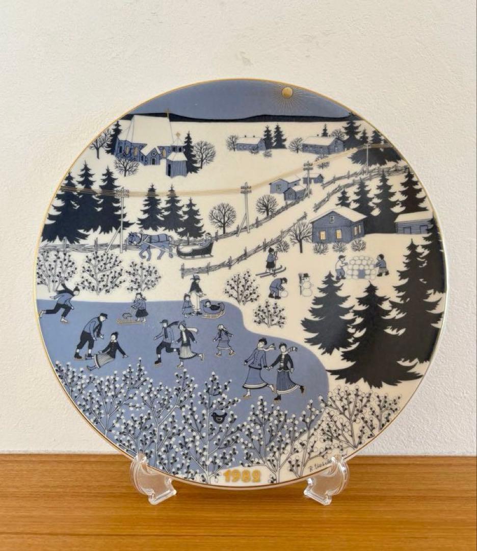 ARABIA ウオシッキネン 1982年クリスマスプレート(イヤープレート)