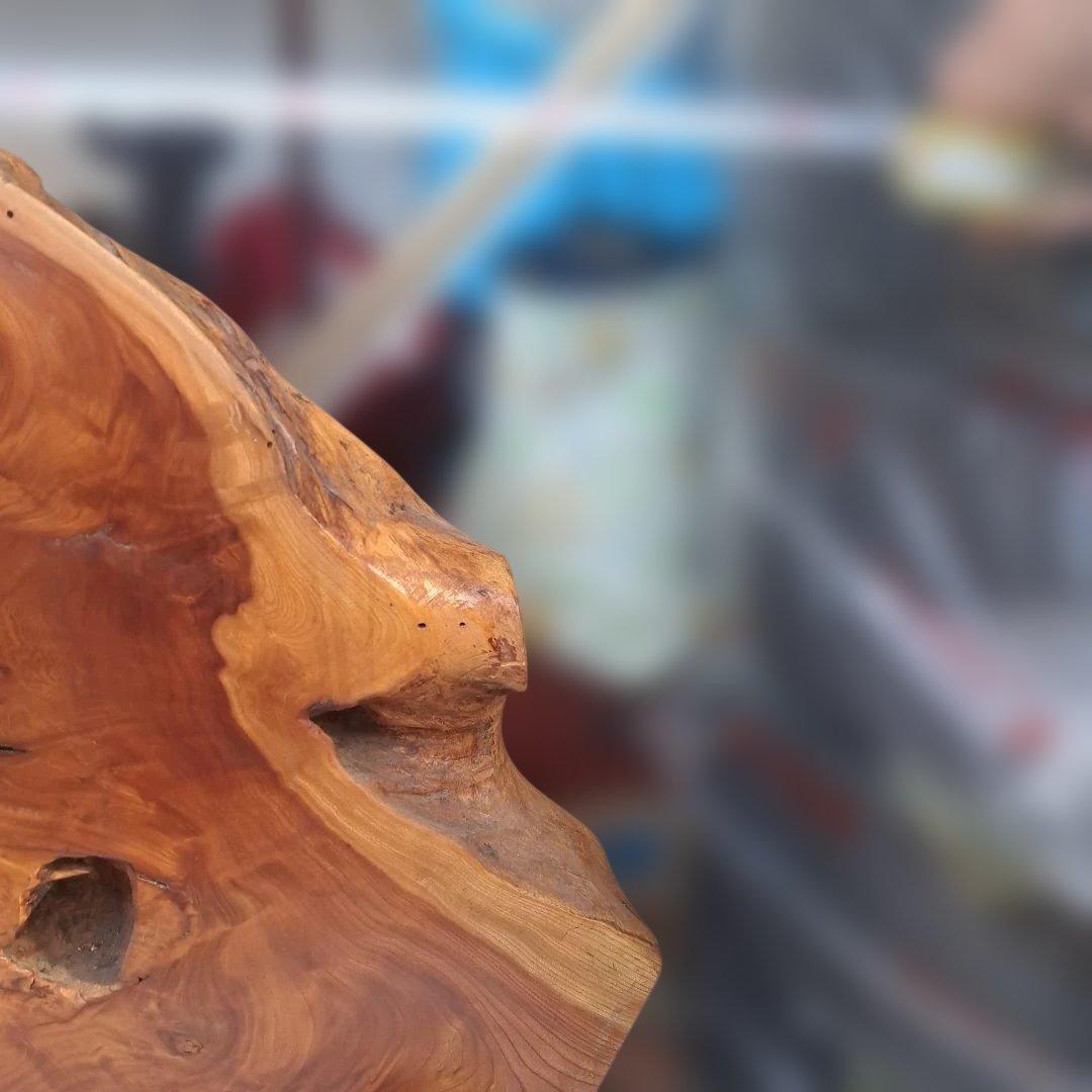 木製彫刻 自然形状 約60cm スタンド付き
