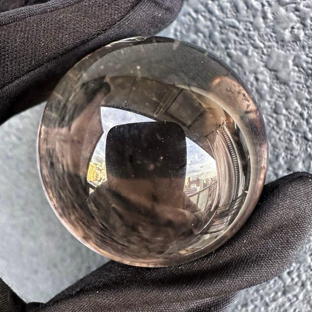 開運 魔除 ❗️レインボー☆スモーキークォーツ丸玉☆パワーストーン天然石A1306