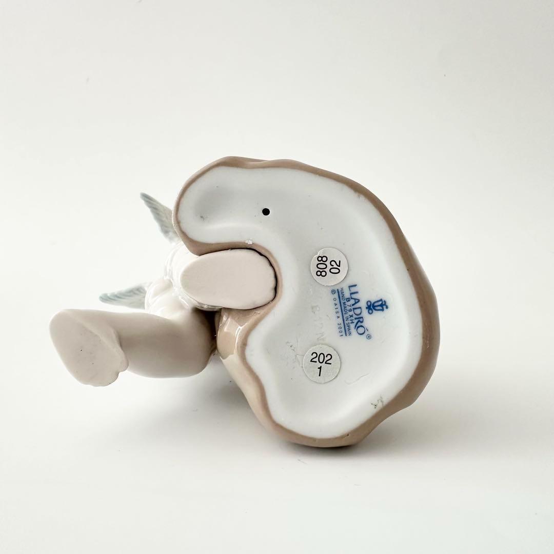 希少 美品 リヤドロ ハートがいっぱい 天使 少年 置物 ポーセリン