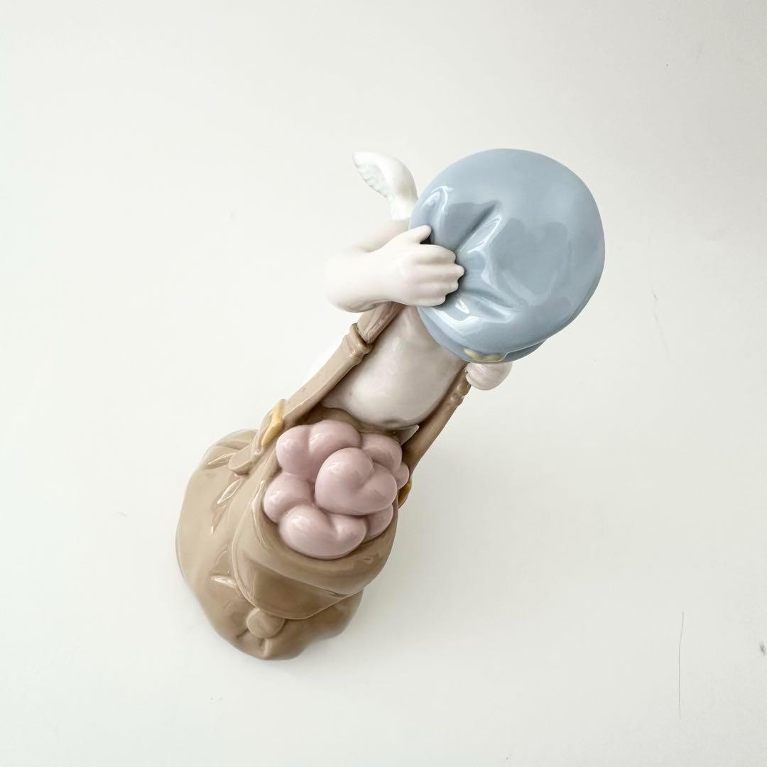 希少 美品 リヤドロ ハートがいっぱい 天使 少年 置物 ポーセリン