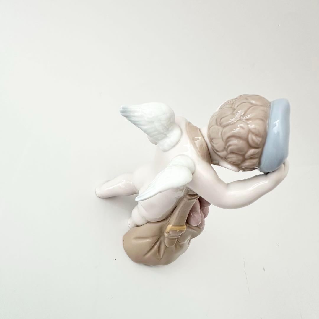 希少 美品 リヤドロ ハートがいっぱい 天使 少年 置物 ポーセリン