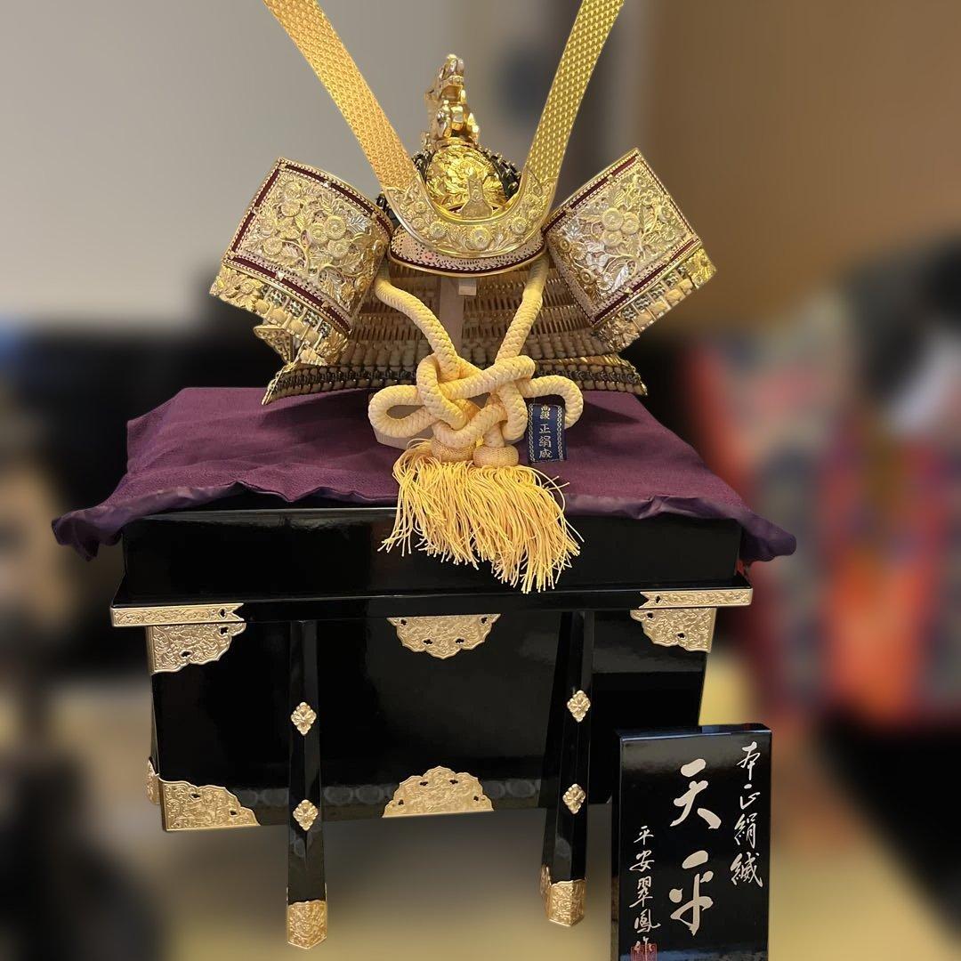 五月人形 兜　伝統的 木製