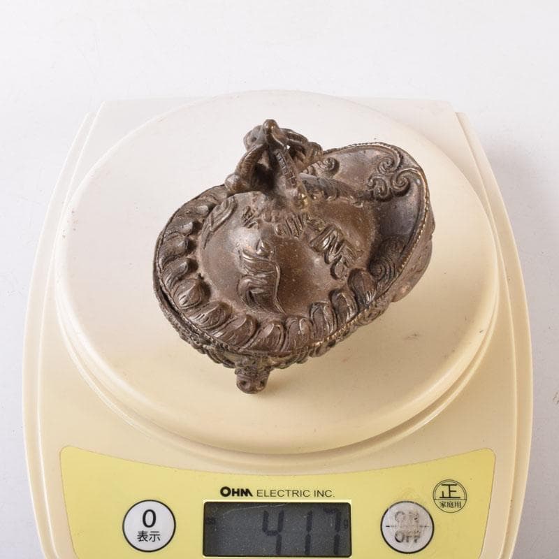 中国　古銅　唐銅　三つ足香炉　C　R8684