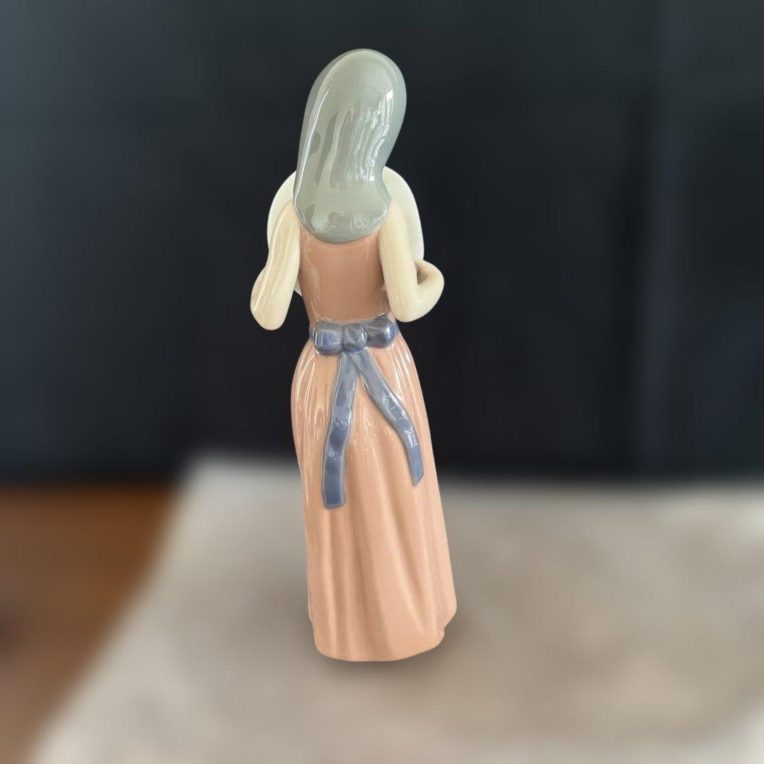 リヤドロ サンハット ガールズ バッシュフルガール 麦わら帽子 置物#5007