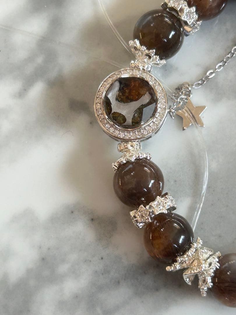 マリエモーン3点おまとめパラサイトとブラックサンムーンストーンのブレスレッ