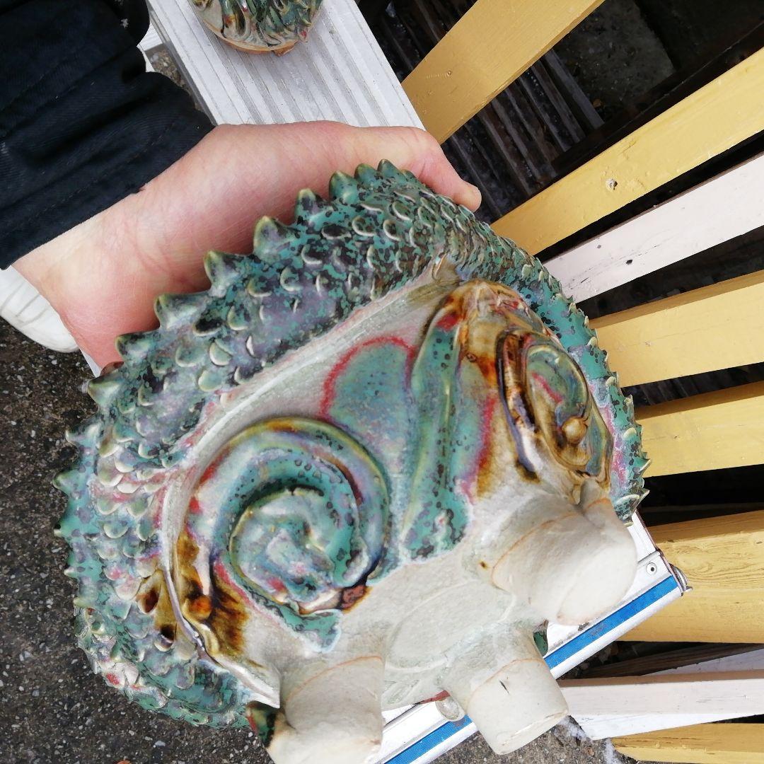 山岡徹山龍登窯香呂の陶器彫刻 装飾品、上野焼香春焼き