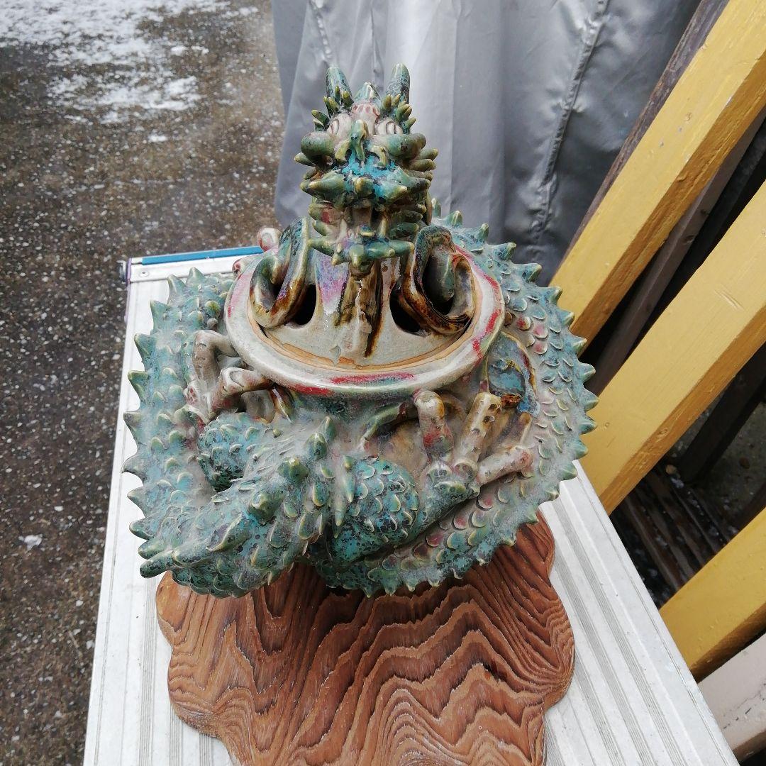 山岡徹山龍登窯香呂の陶器彫刻 装飾品、上野焼香春焼き