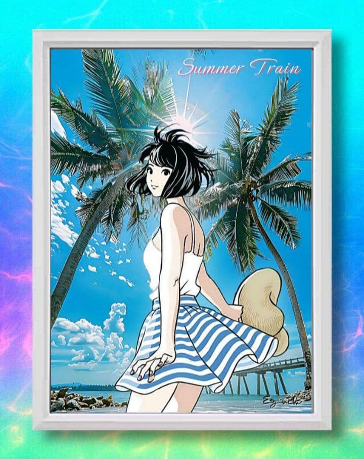 江口寿史〖A4サイズ写真ポスターフレーム付き３点セット〗ポスター