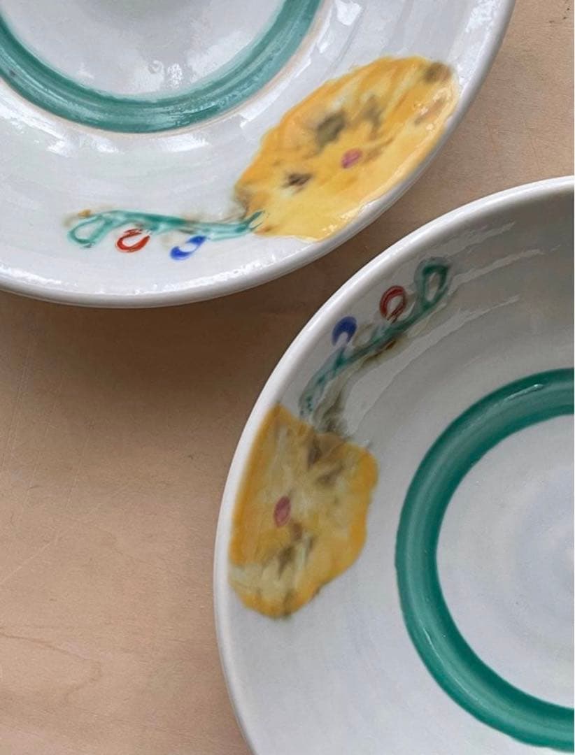 伊藤聡信さん （未使用）色絵深皿 5寸鉢 2枚セット