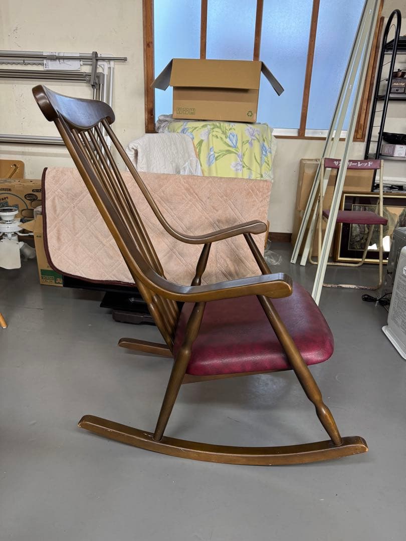 希少⭐️鳥取家具　ロッキングチェア　木製　アンティーク　ヴィンテージ　レトロ