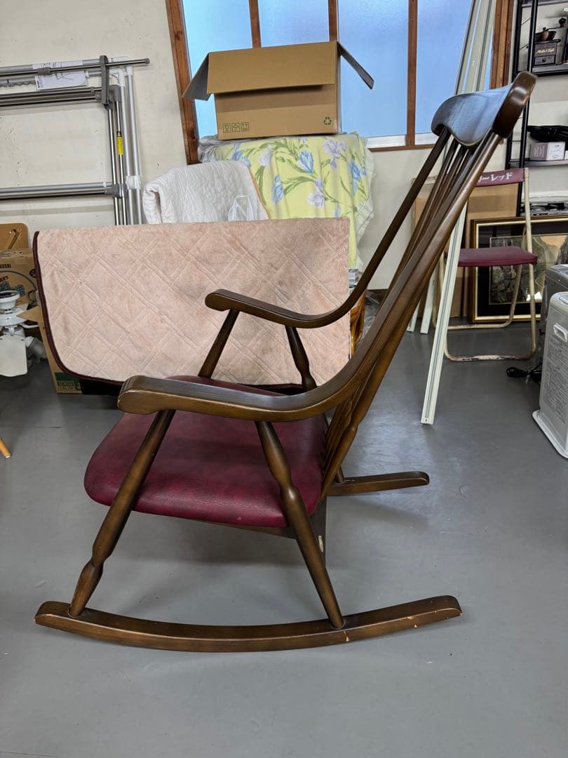 希少⭐️鳥取家具　ロッキングチェア　木製　アンティーク　ヴィンテージ　レトロ