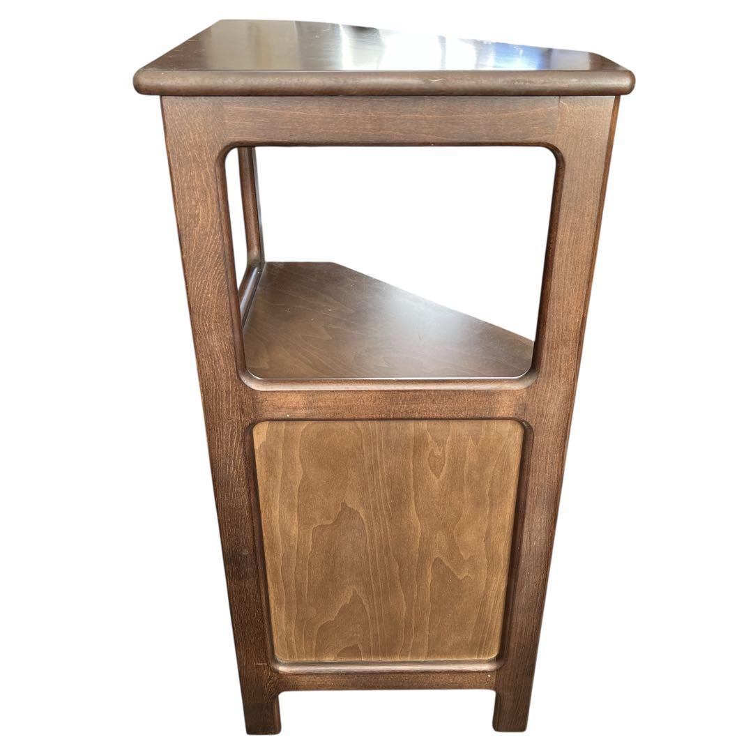 Karimoku カリモク 三角コーナータイプ 電話台 花台 収納棚 ビンテージ