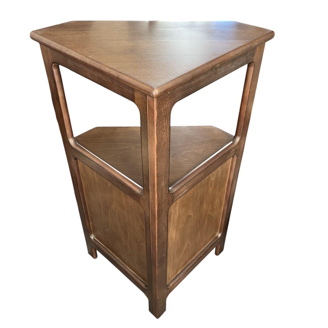 Karimoku カリモク 三角コーナータイプ 電話台 花台 収納棚 ビンテージ