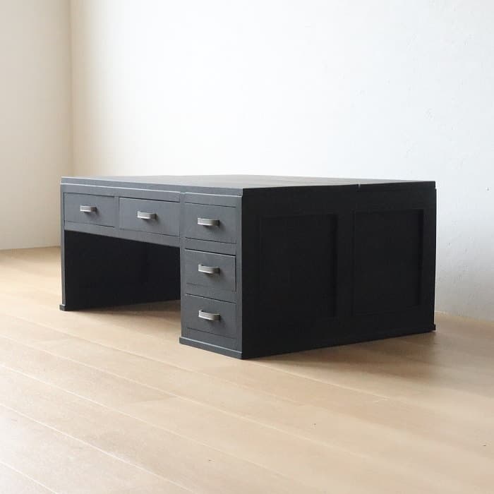 アンティーク 引き出し5杯 黒色 文机 古家具 古道具 レトロ