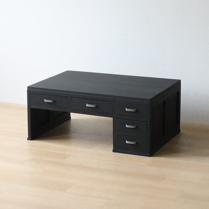 アンティーク 引き出し5杯 黒色 文机 古家具 古道具 レトロ