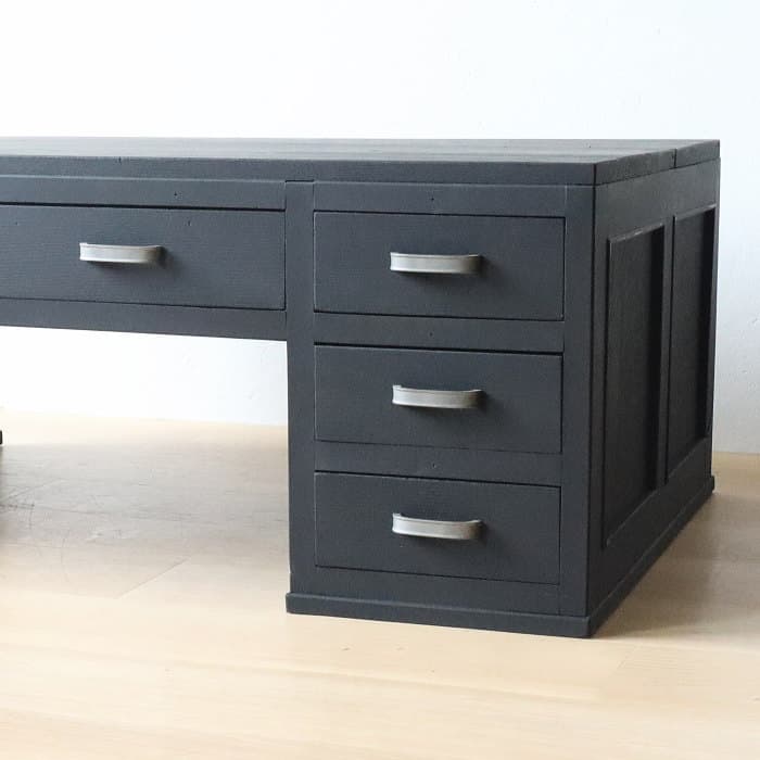 アンティーク 引き出し5杯 黒色 文机 古家具 古道具 レトロ