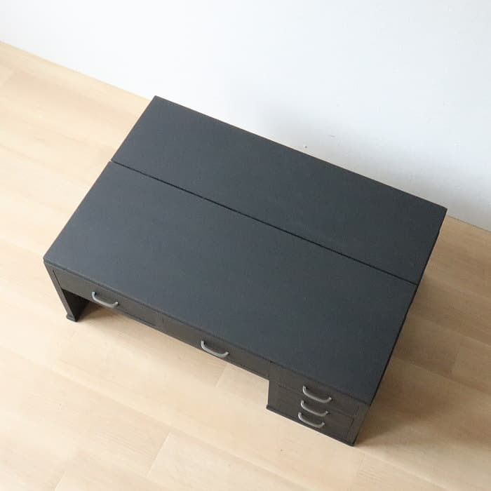 アンティーク 引き出し5杯 黒色 文机 古家具 古道具 レトロ