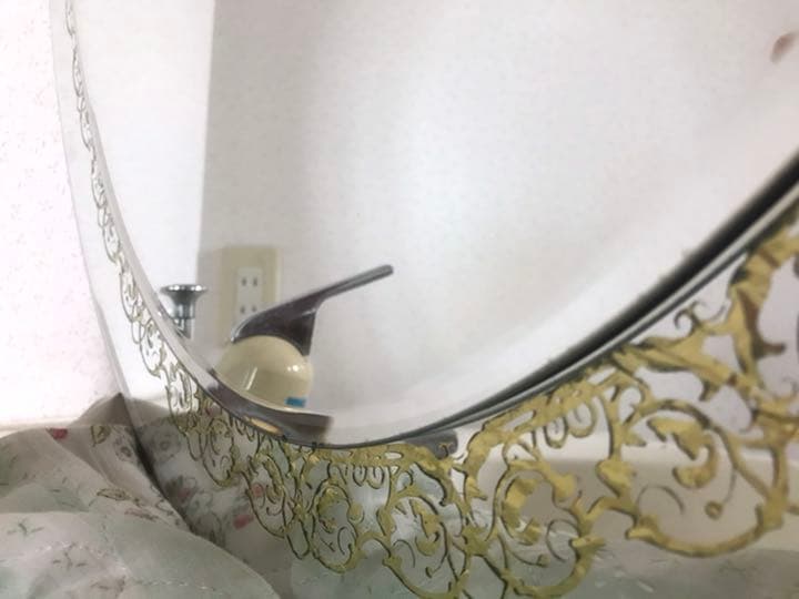 【超豪華美品】超大型楕円型ウォールミラー