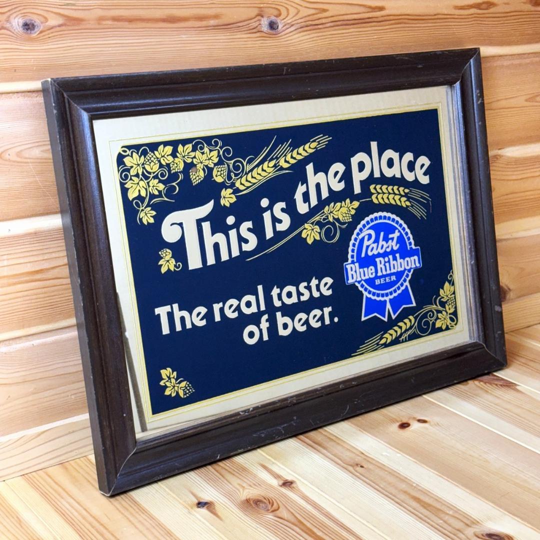 Pabst Blue Ribbon ビンテージ パブミラー パブスト 鏡 ビール