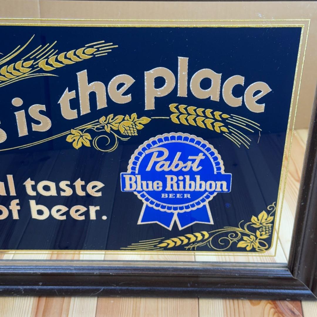 Pabst Blue Ribbon ビンテージ パブミラー パブスト 鏡 ビール
