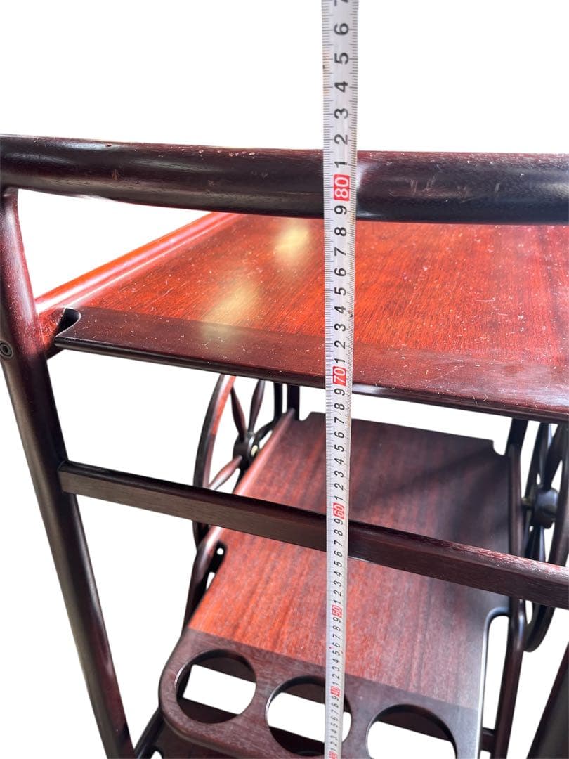 木製ワゴン　北欧レトロ　キッチンカート　トローリーワゴン　※直接引き取り可