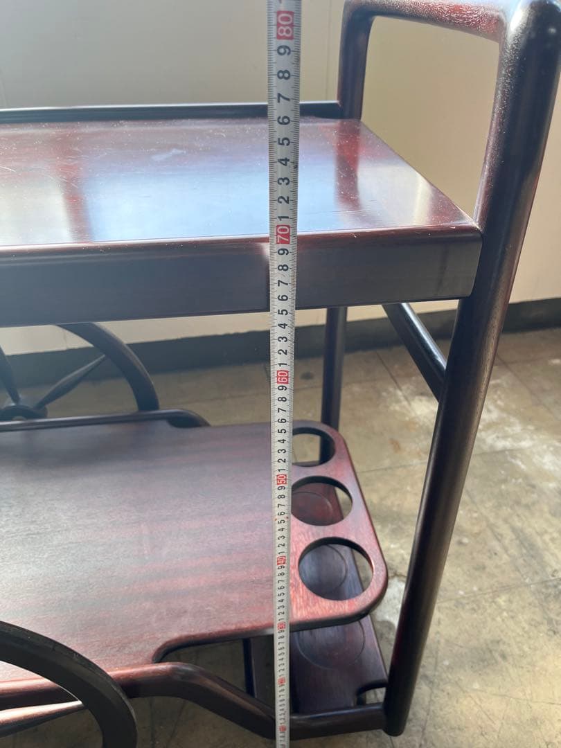 木製ワゴン　北欧レトロ　キッチンカート　トローリーワゴン　※直接引き取り可