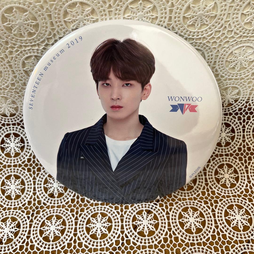 SEVENTEEN ウォヌ 缶バッチ ビッグ缶バッジスタンド museum - メルカリ