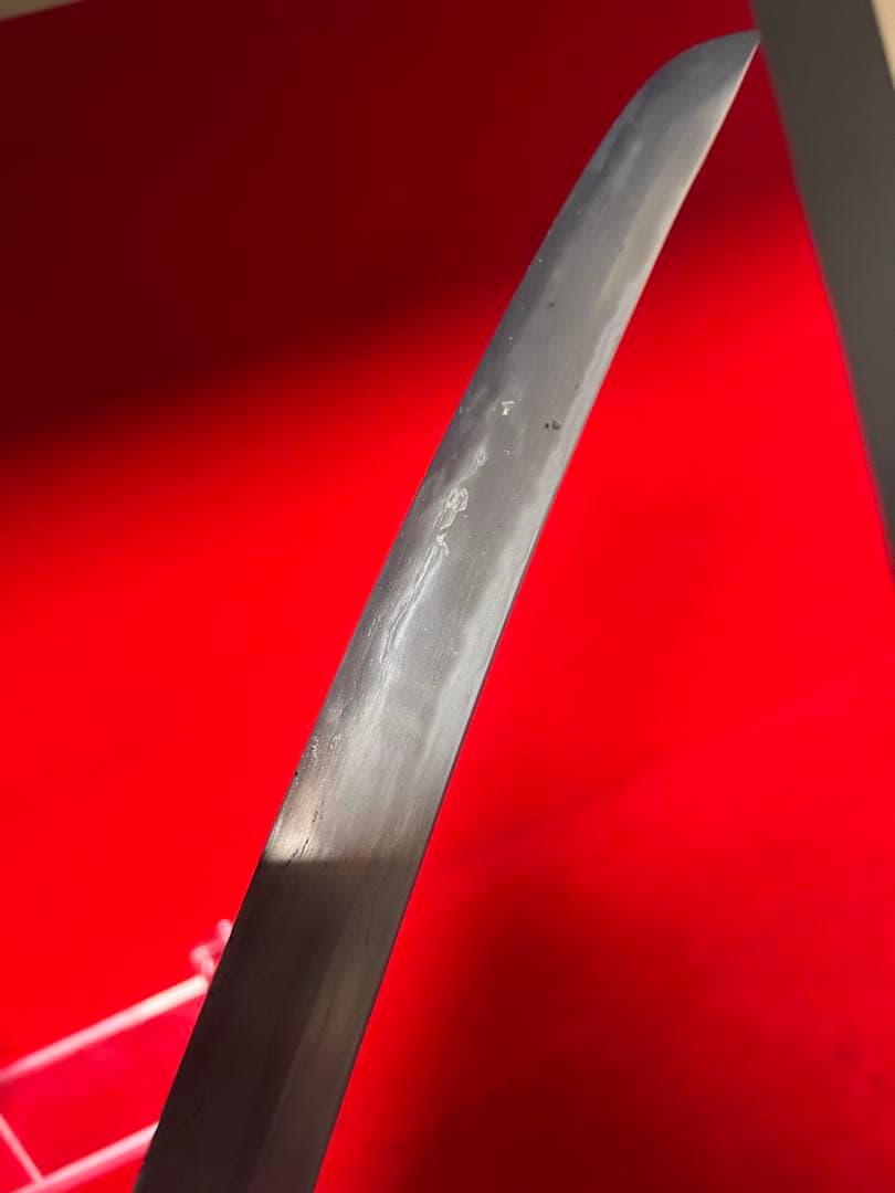 01570 包丁　マグロ包丁　先丸型　刃文有り　玉鋼　鬼反り　未使用品