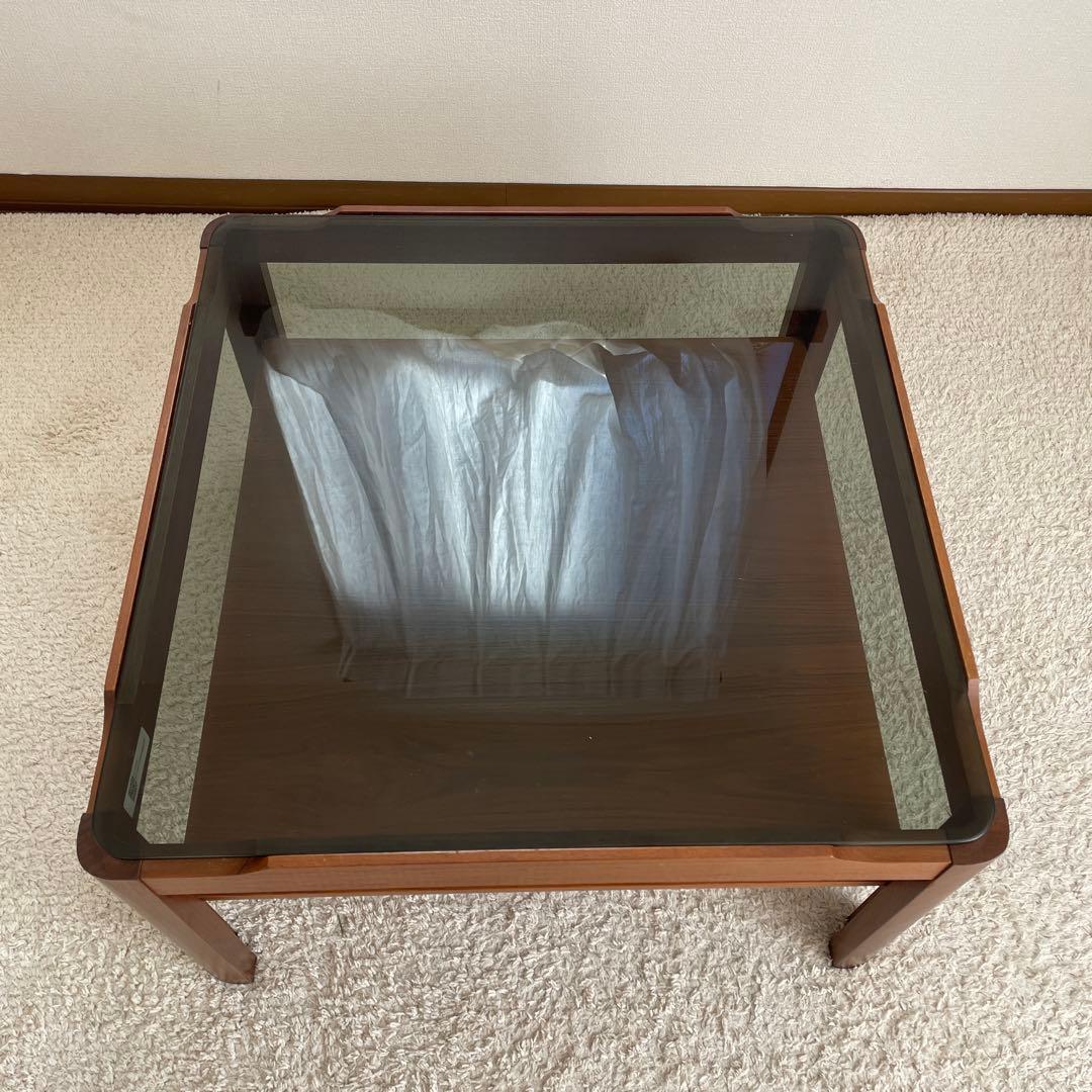 Myer メイヤー スモークガラストップ ローテーブル ヴィンテージ