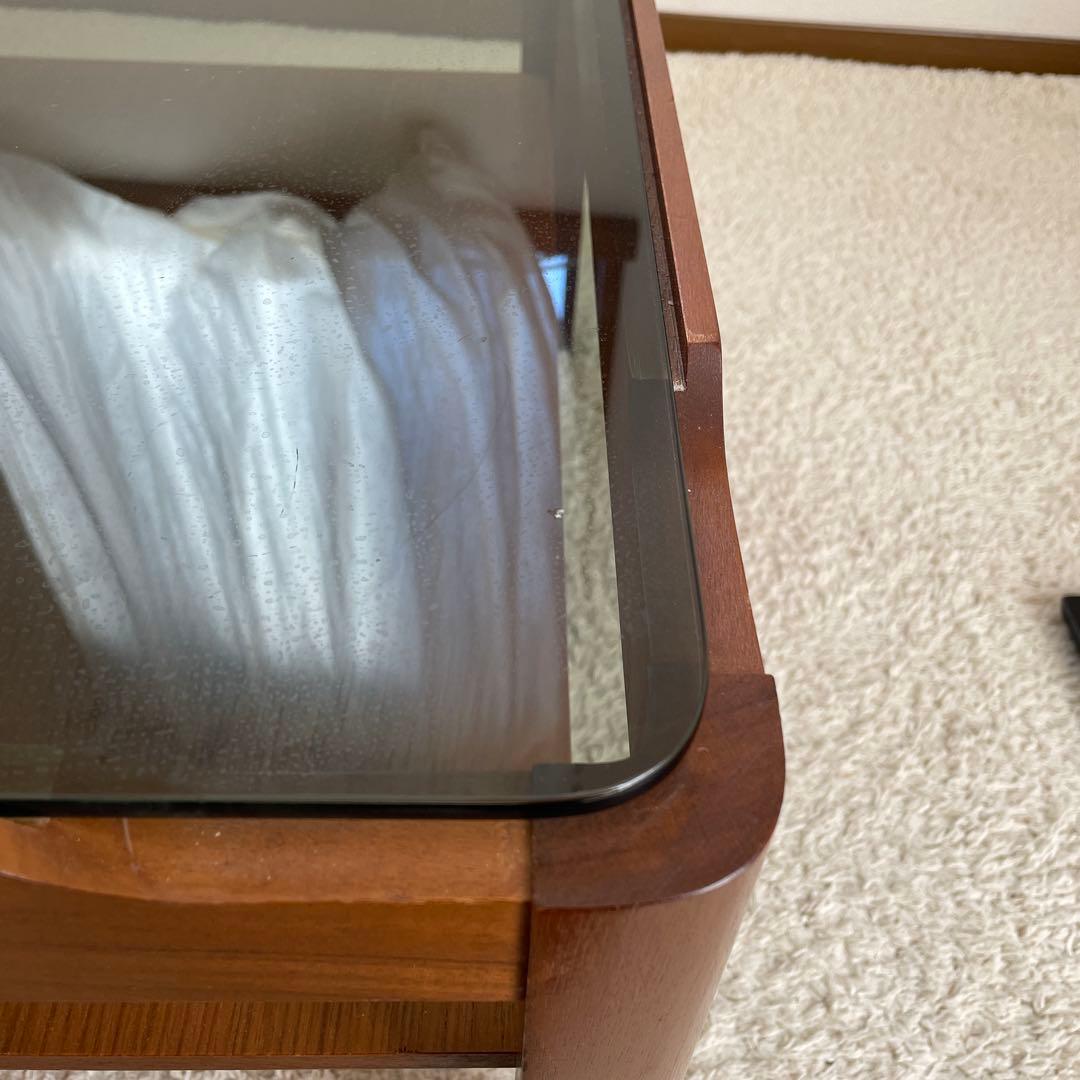 Myer メイヤー スモークガラストップ ローテーブル ヴィンテージ