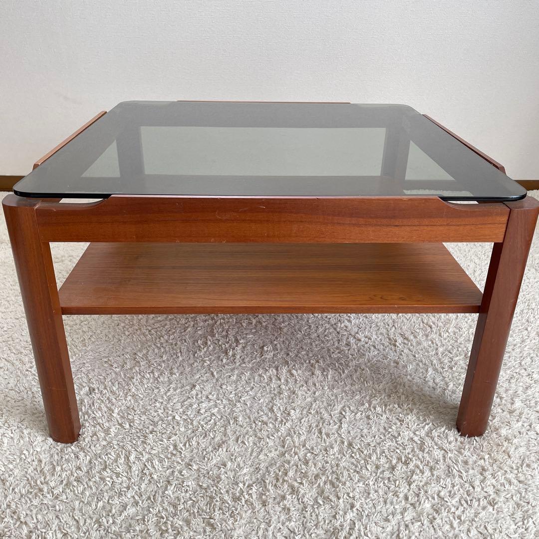 Myer メイヤー スモークガラストップ ローテーブル ヴィンテージ