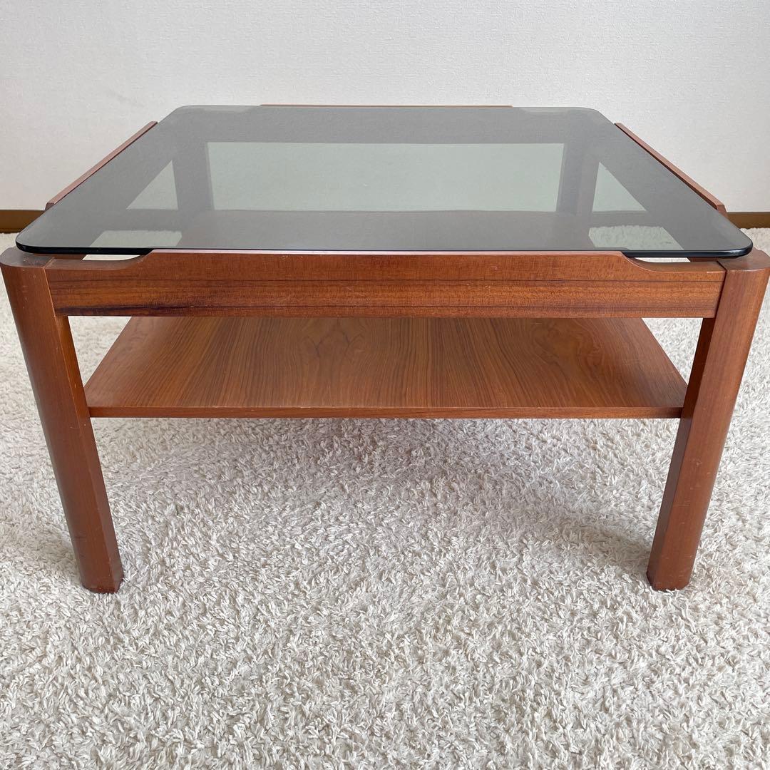 Myer メイヤー スモークガラストップ ローテーブル ヴィンテージ