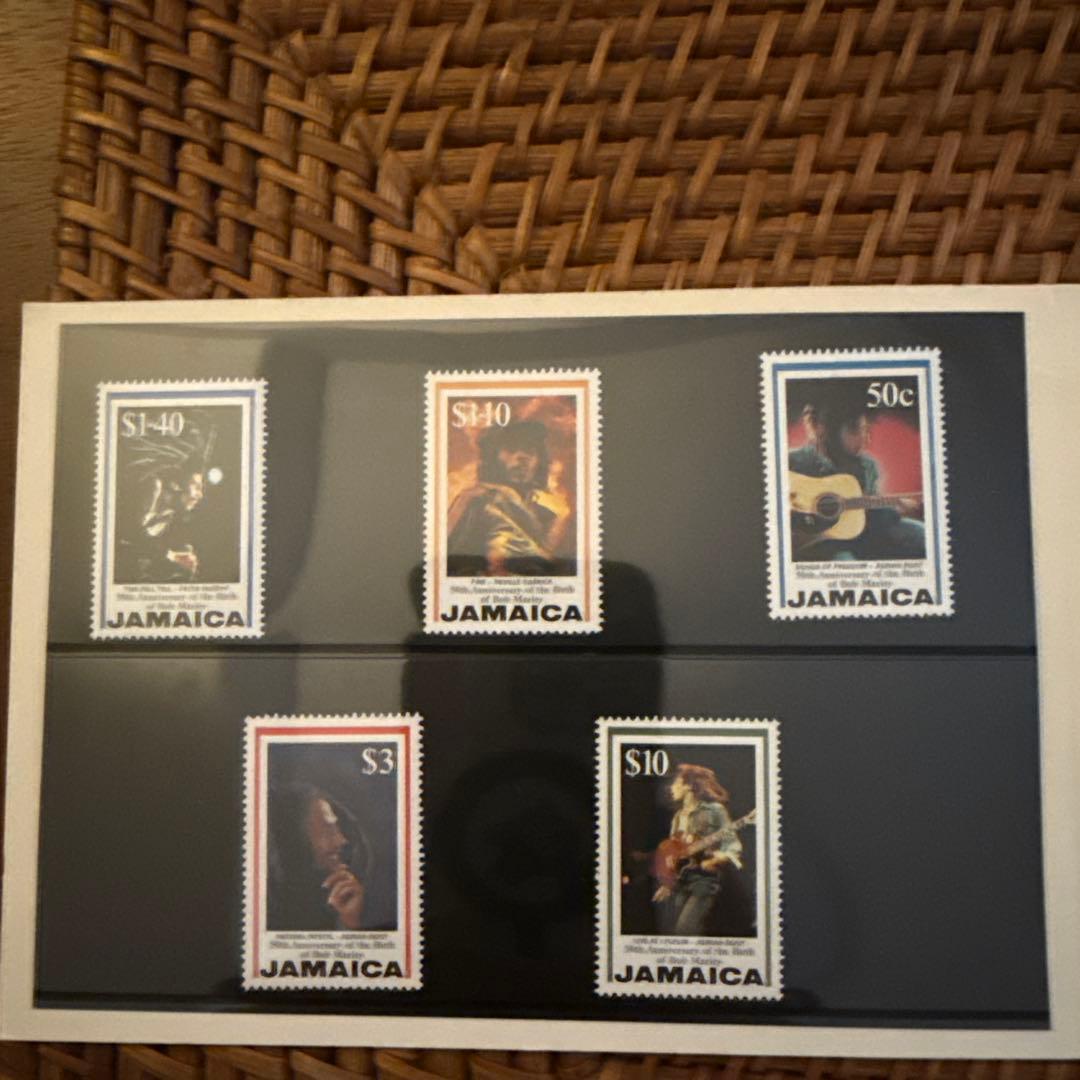 新品希少BobMarleyボブ・マーリー 生誕50周年記念切手ジャマイカ政府