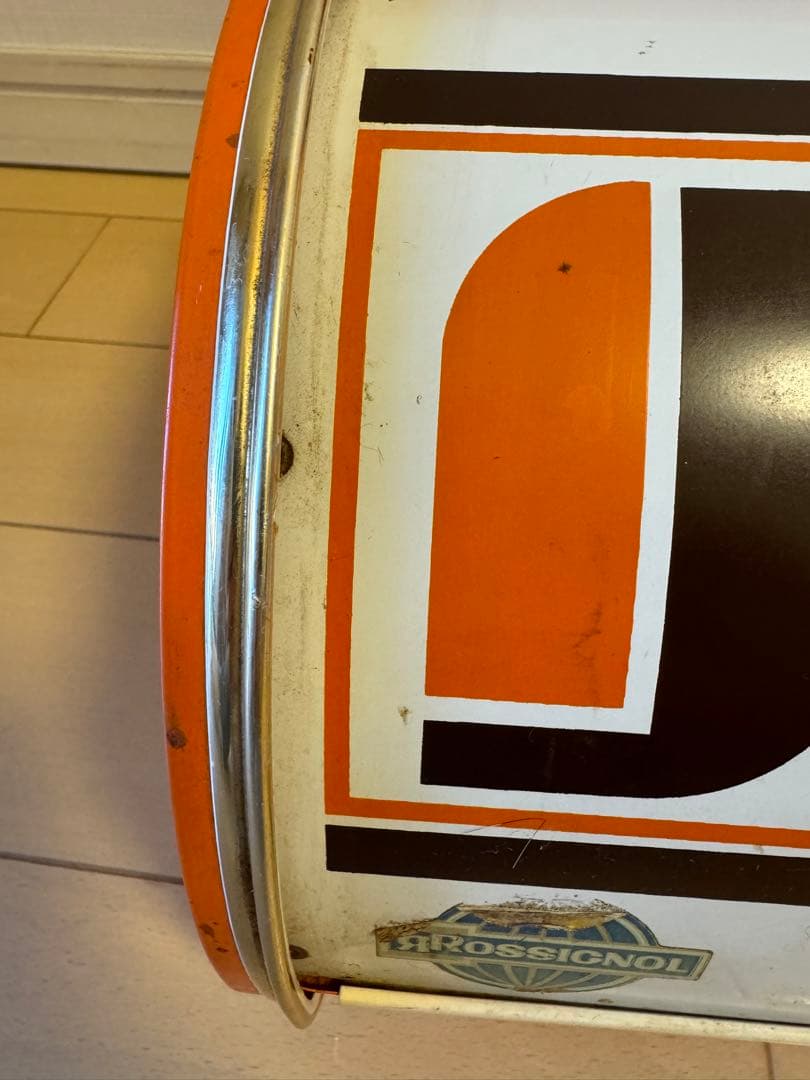 ヴィンテージ　レトロ　アンティークROSSIGNOL ブレッドケース オレンジ