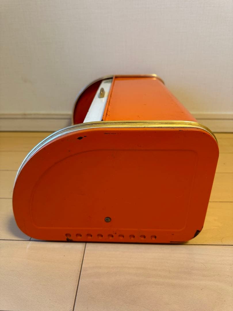 ヴィンテージ　レトロ　アンティークROSSIGNOL ブレッドケース オレンジ