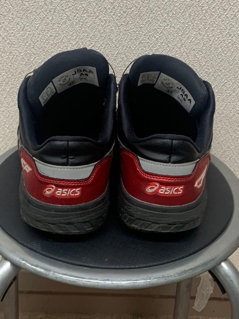 ASICS 安全靴 ダイヤル式 レッド/ブラック