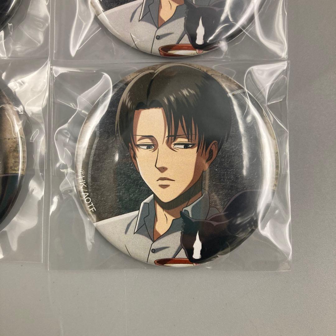 進撃の巨人 プリンセスカフェ 猫 リヴァイ 缶バッジ6個セット - メルカリ