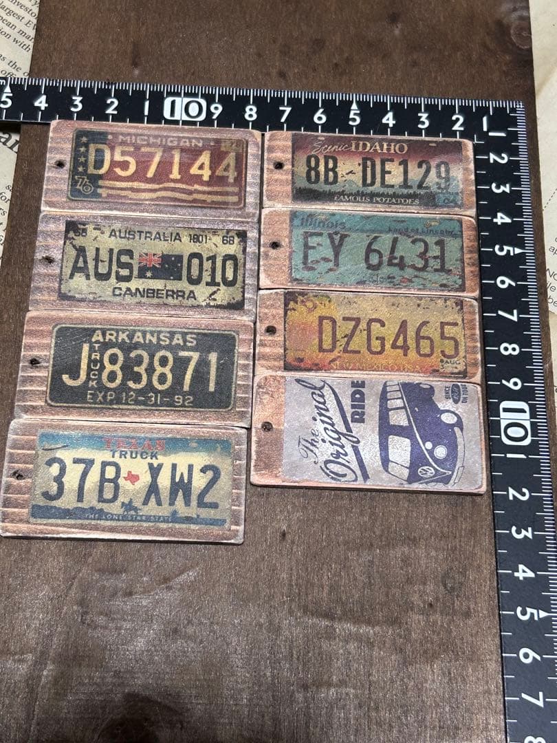 ウッドタグアメリカンナンバープレートNo.782