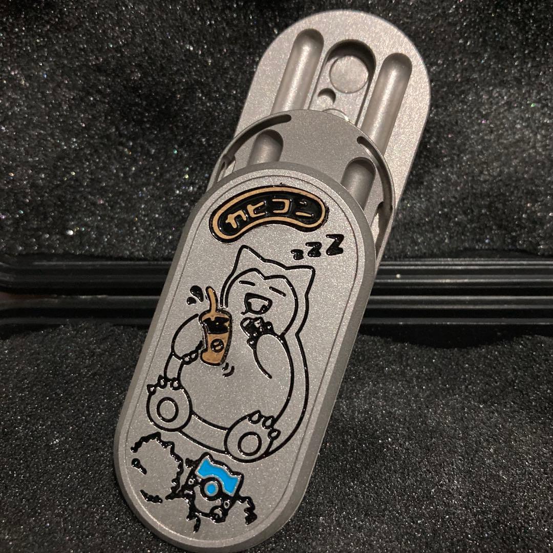 希少品　ステンレス製　音叉内臓　ポケモンフィジェットスライダー　EDC