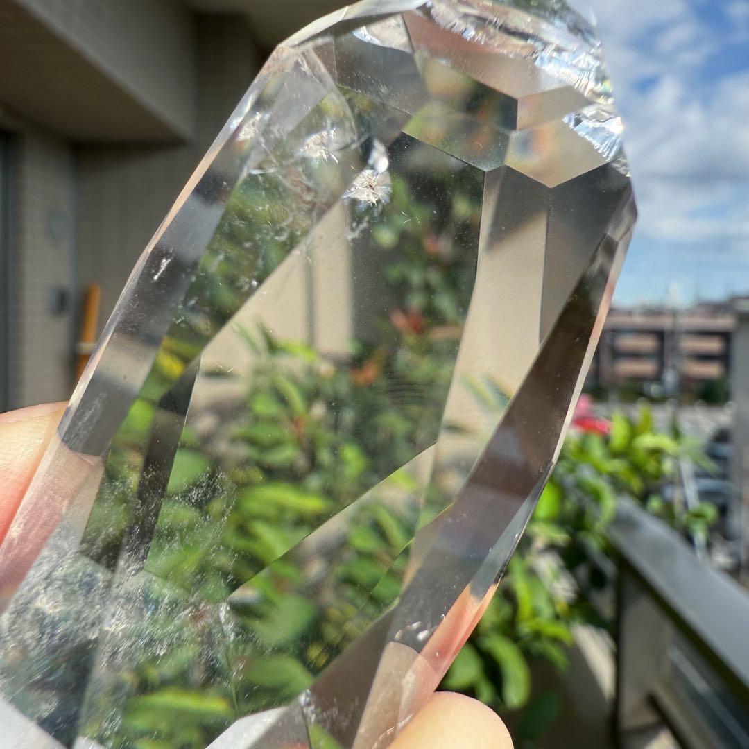 高品質　ヒマラヤ産　レムリアンシード　水晶　ファセットカット　置物　自然石①