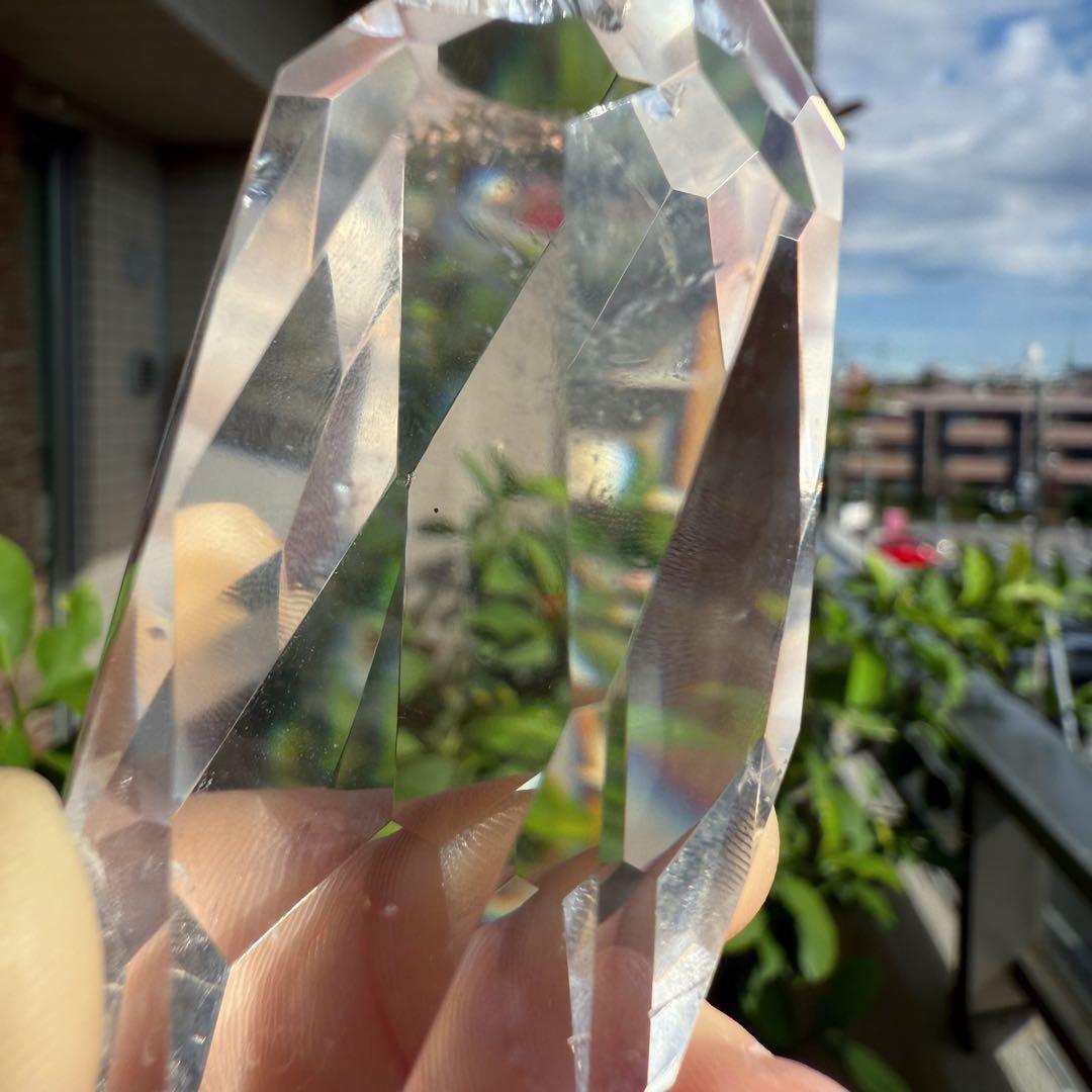 高品質　ヒマラヤ産　レムリアンシード　水晶　ファセットカット　置物　自然石①